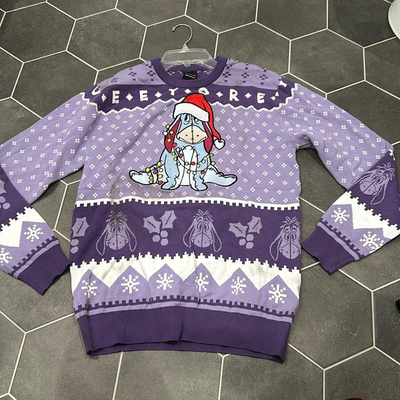 DISNEY Women's Eeyore Patterned Holiday Sweater Size S - Picture 3 of 14